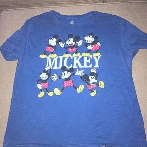 Disney Blue Mickey Mouse Short Sleeve Tee Men’s Large